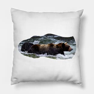 Bear taking a swim Pillow