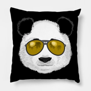 Beach Panda with Sunglasses Pillow