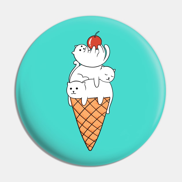 Cats Ice cream Pin by coffeeman