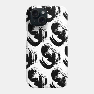 Black doodles on a white background Phone Case