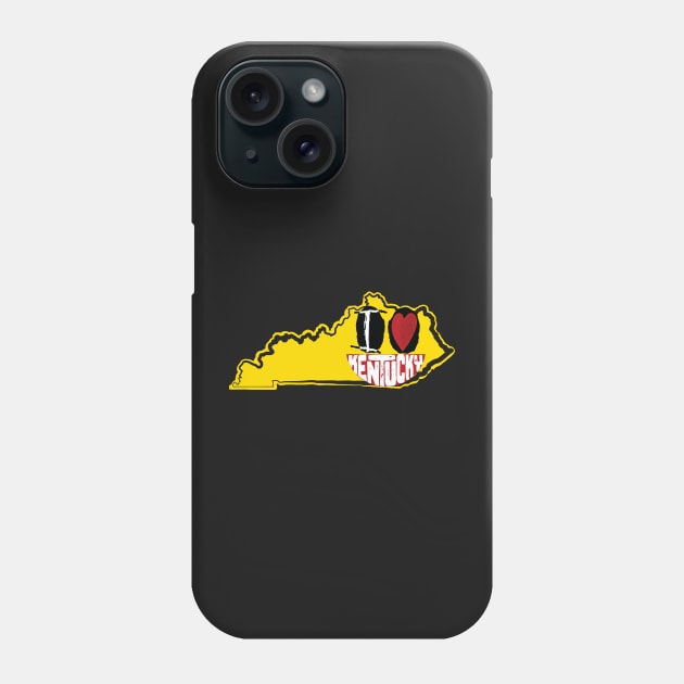 I love Kentucky Happy Face Phone Case by pelagio