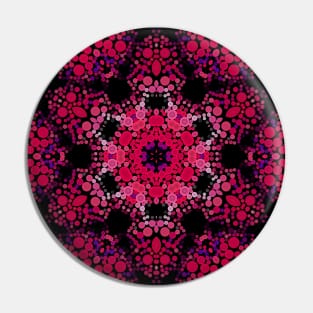 Dot Mandala Flower Pink and Purple Pin
