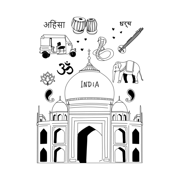 I love India Tees by BeeZeeBazaar