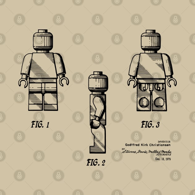 Minifigure Lego Patent Print 1979 by MadebyDesign