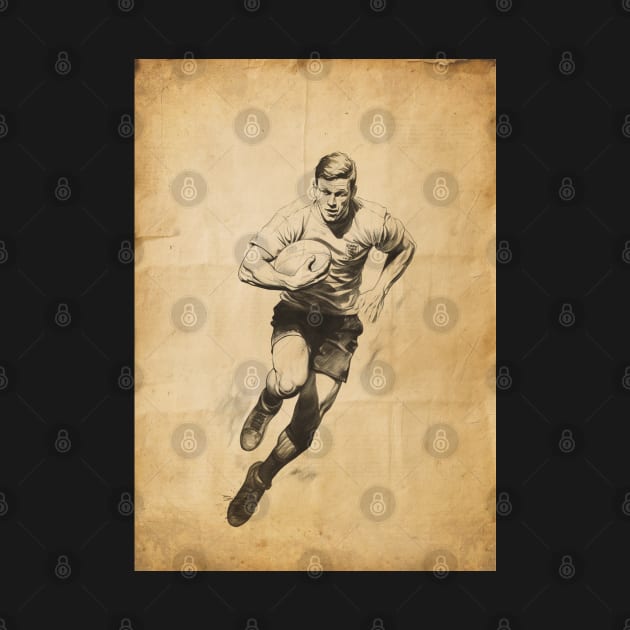 Old rugby paper poster by Labonneepoque