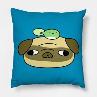 Pug Face and Tadpole Pillow