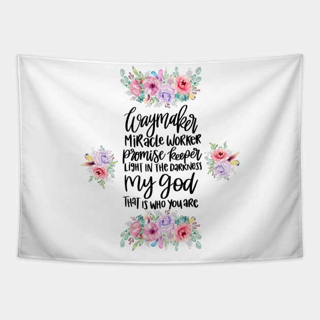 Waymaker Miracle Worker Christian Gift Tapestry by MitmuGifts