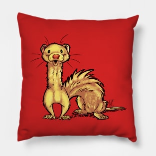 Ferret - Yellow Fur Pillow