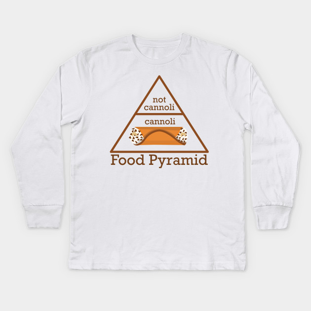 Cannoli Is A Food Group Funny Food Pyramid Cannoli Kids Long Sleeve T Shirt Teepublic