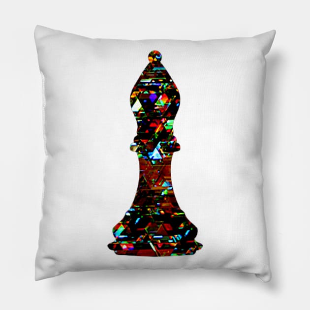 Chess Piece - The Bishop 3 Pillow by The Black Panther