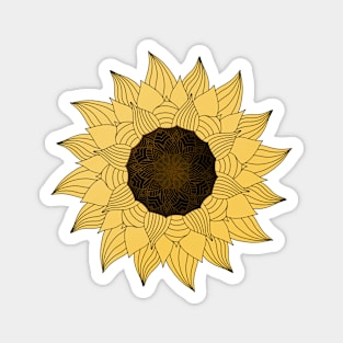 Mandala Sunflower Magnet