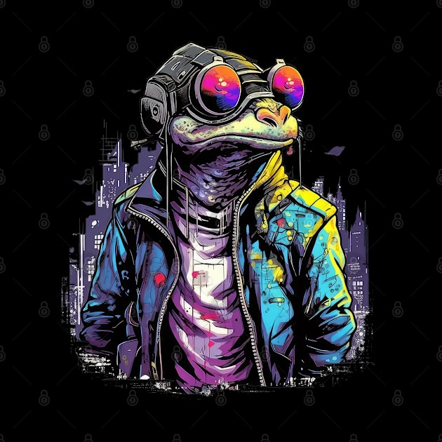 Cyberpunk frog by RosaliArt