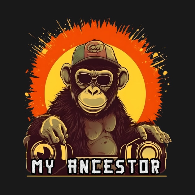 My Ancestor Monkey Cool DJ Ape by MLArtifex