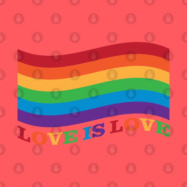 Love is Love Rainbow Flag by gentlemanjoan