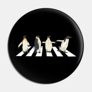 Waddle and Whisker Penguin Crossing Road, Tee for Penguin Aficionados Pin