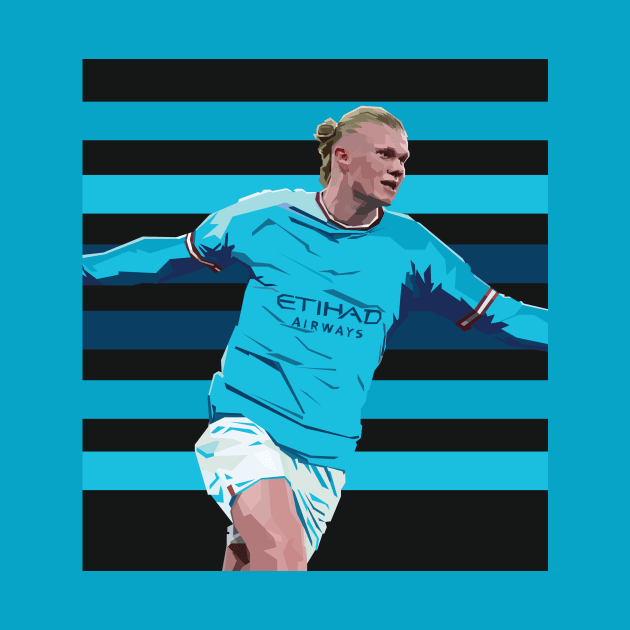 Erling Haaland In Vector Art Style by Hanafi