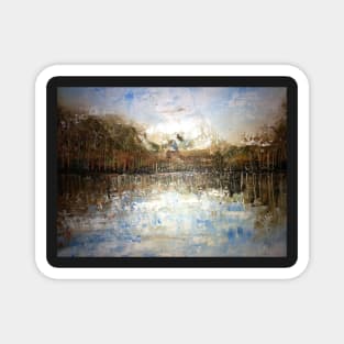 Semi abstract river scape 5 Magnet