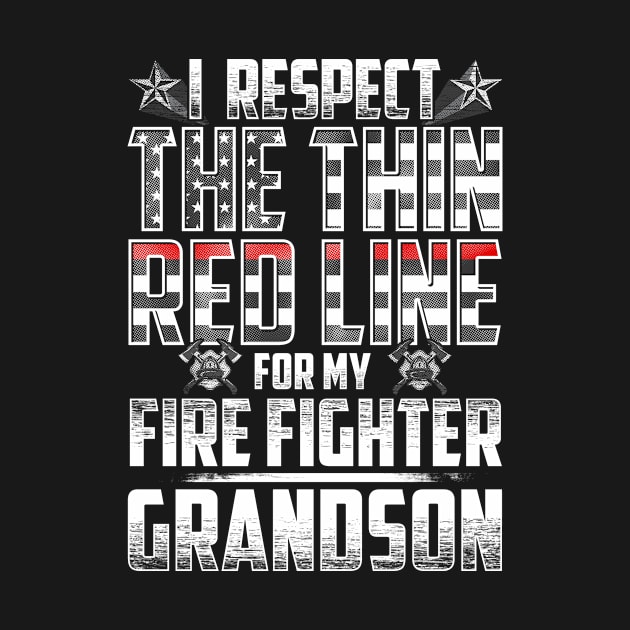 Fire Fighter Grandson Thin Red Line by wheedesign