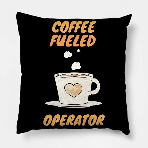 coffee fueled operator Pillow by SnowballSteps