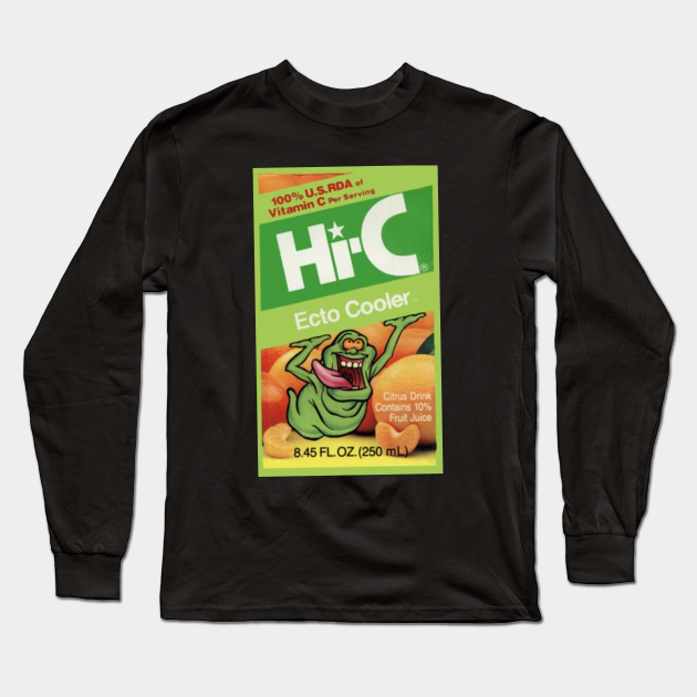 Ecto Cooler Slimer Retro Vintage Drink - Ecto Cooler - Long Sleeve T-Shirt