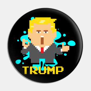 President Trump Pixel Character Pin