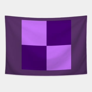 Purple Checkerboard Pattern Tapestry