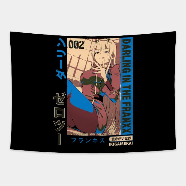 Seductively Vibrant: Zero Two Tapestry by IKIGAISEKAI