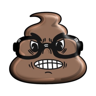 Angry geek poop emoji T-Shirt