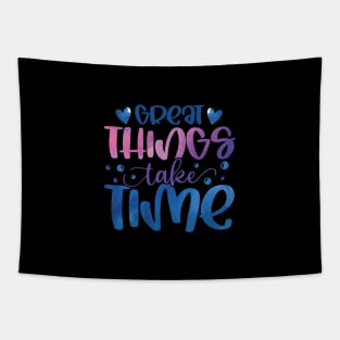 Great things take time motivation Tapestry