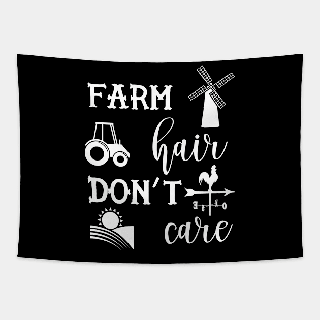 Farmer - Farm hair don't care Tapestry by KC Happy Shop