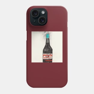 Wine bottle drawing Phone Case