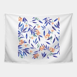 Leaves and Flowers Abstract Pattern Tapestry