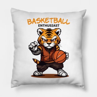 Cute Basketball Enthusiast Pillow