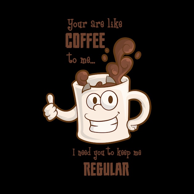 You Are Like Coffee To Me Coffee Lover Valentines Day Gift by TellingTales