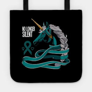 No Longer Silent, Unicorn, Sexual Assault Awareness Month Tote