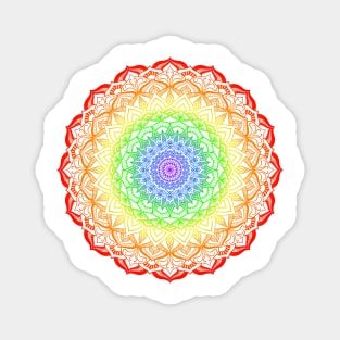 Rainbow Gay Pride Mandala Magnet