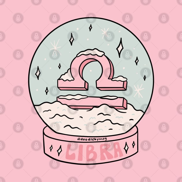 Libra Snow Globe by Doodle by Meg