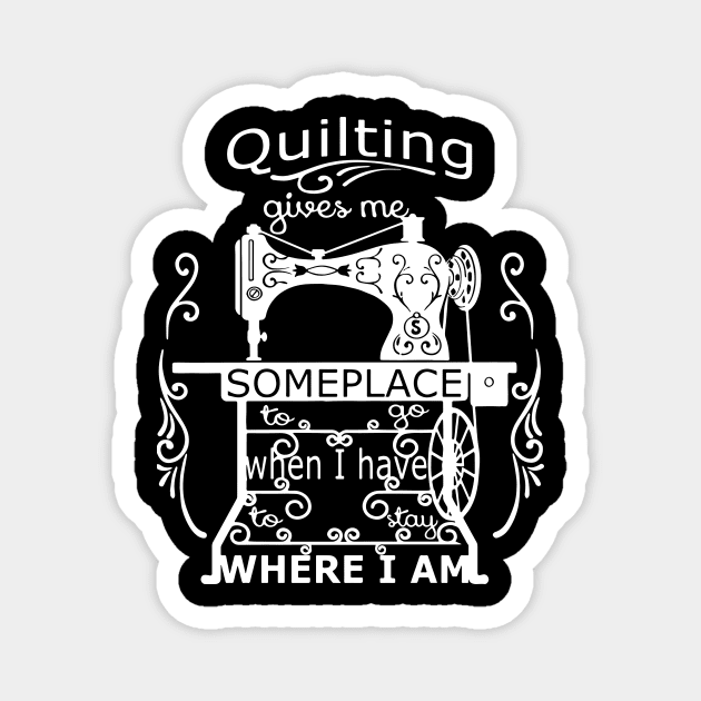 quilting gives me someplace when I have where i am crochet Magnet by erbedingsanchez