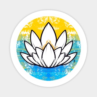 White lotus Magnet