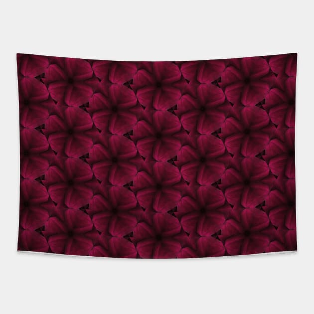 Pink Flower Geometric Pattern Tapestry by thesnowwhyte