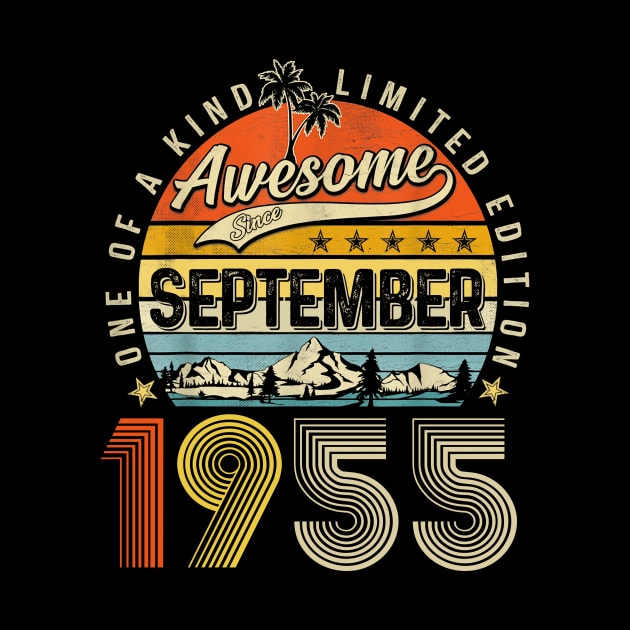 Awesome Since September 1955 Vintage 68th Birthday by louismcfarland