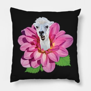 Funny Llama Art Pillow