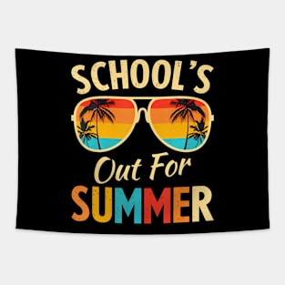 Last Day Of School Retro Schools Out For Summer Teacher Tapestry