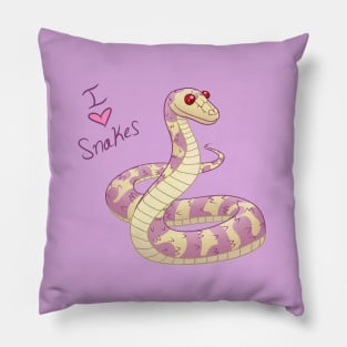 I (Heart) Snakes! Pillow