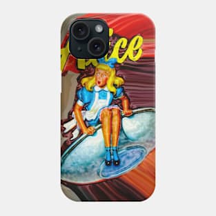 The blonde girl who flies on a saucer Phone Case