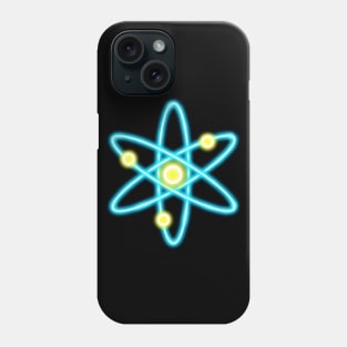 Light Blue Neon Cosmos Atom Phone Case