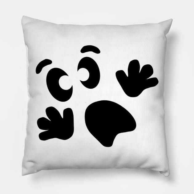 Spooky Ghost Face Halloween Costume Party Tee Pillow by TwiztidInASense