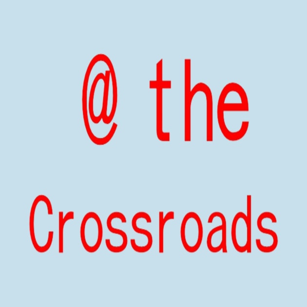 At the Crossroads illustration in Light Blue Background by 2triadstore