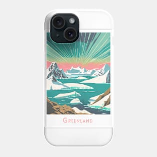 Vintage Retro Travel - Radiant Greenland Sunrise Phone Case