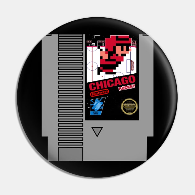 Chicago Hockey 8 bit cartridge design Pin by MulletHappens